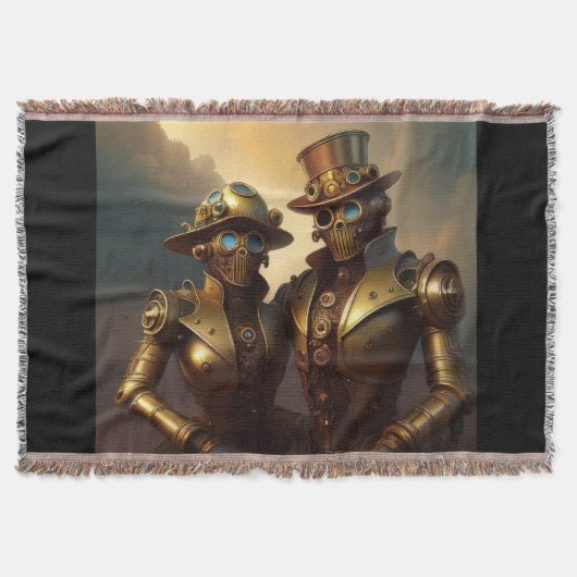 Ein robotisches Steampunkoppel in Liebe Decke (Vorderseite)