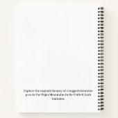 Ein robustes Bergpas-SpiralNotebook Notizblock (Rückseite)
