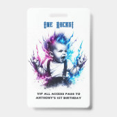 Ein Rock! Rock Star VIP Pass 1. Geburtstag Ausweis (Vorderseite)