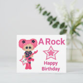 Ein Rock Star Happy Birthday Postkarte (Stehend Vorderseite)