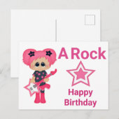 Ein Rock Star Happy Birthday Postkarte (Vorne/Hinten)