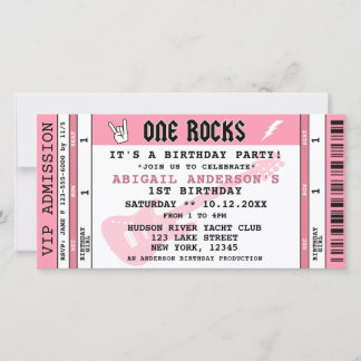 EIN ROCKKONZERT-TICKET ZUM 1. GEBURTSTAG EINLADUNG