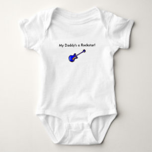 "Ein Rockstar meines Vatis!" Säuglings-Spielanzug Baby Strampler
