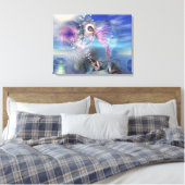 Ein Roman kann ein Portal in parallele Realitäten  Leinwanddruck (Insitu (Schlafzimmer))