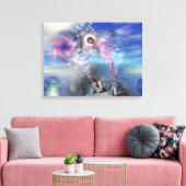 Ein Roman kann ein Portal in parallele Realitäten  Leinwanddruck (Insitu (Wohnzimmer))