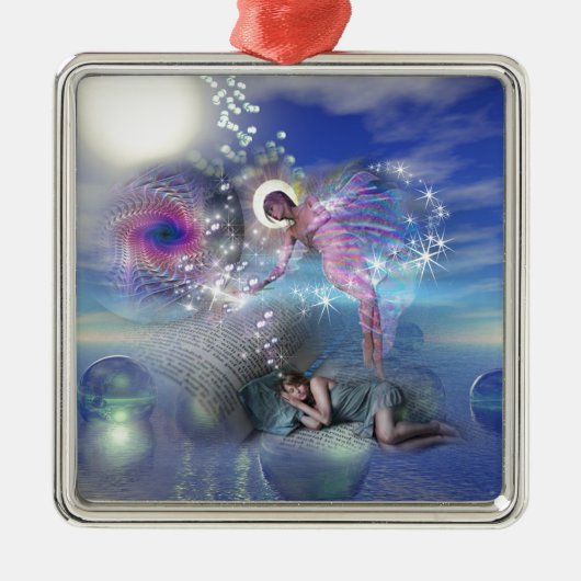 Ein Roman kann ein Portal in parallele Realitäten  Ornament Aus Metall (Vorne)