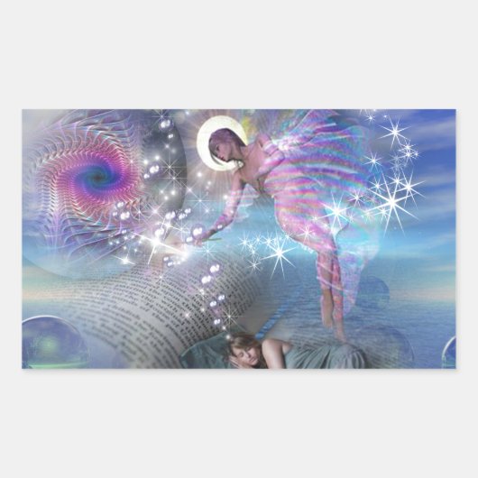 Ein Roman kann ein Portal in parallele Realitäten Rechteckiger Aufkleber (Vorderseite)