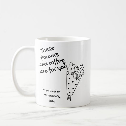 Ein romantischer Becher für Ihren Liebsten Kaffeetasse (Links)