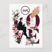 Ein romantischer personalisierter Valentinstag Postkarte (Vorderseite)