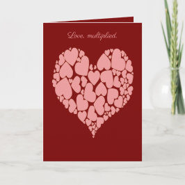 Ein romantisches Design mit einem Herzen in Monoch Karte