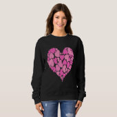 Ein romantisches Design mit Herz aus Herzen in Pas Sweatshirt (Vorne ganz)