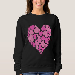 Ein romantisches Design mit Herz aus Herzen in Pas Sweatshirt