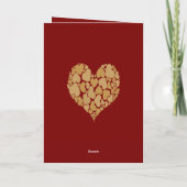 Ein romantisches Design mit Herz Pastell-Ocker Karte (Rückseite)
