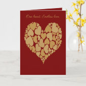 Ein romantisches Design mit Herz Pastell-Ocker Karte (Gelbe Blume)
