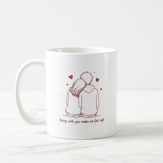 Ein romantisches Geschenk für Ihre bedeutenden and Kaffeetasse (Links)