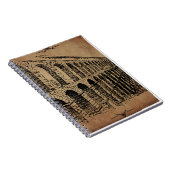 Ein römisches Amphitheater mit Vintager Kaffee-Tas Notizblock (Rechte Seite)