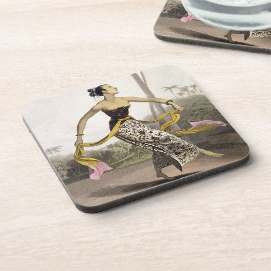 Ein Ronggeng oder eine Tänzerin, überziehen 21 von Getränkeuntersetzer (Linke Seite)