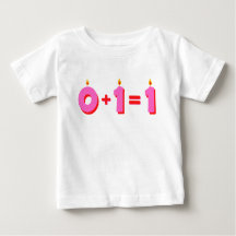 Ein rosa 1. Geburtstags-Baby-Girl-T - Shirt