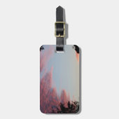 ein rosa, blauer und lila Sonnenaufgang Gepäckanhänger (Vorderseite vertikal)