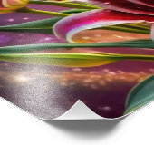 Ein rosa Burst: Stargazer Lilies in lebendigem Blu Fotodruck (Ecke)