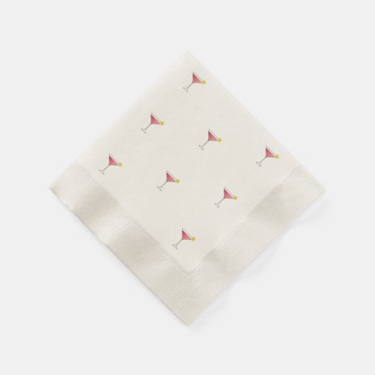 Ein rosa Cocktail mit Zitronensaft Serviette (Ecke)