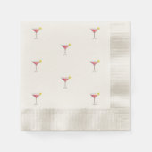 Ein rosa Cocktail mit Zitronensaft Serviette (Vorderseite)