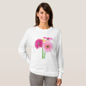 Ein rosa Gerbera Daisy T-Shirt (Vorne ganz)