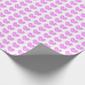 Ein rosa Herz geformt danke so viel im Kanji Geschenkpapier (Ecke)