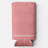 ein rosa Hintergrund mit einem Muster in der Mitte Selters Dosenkühler (Rückseite)