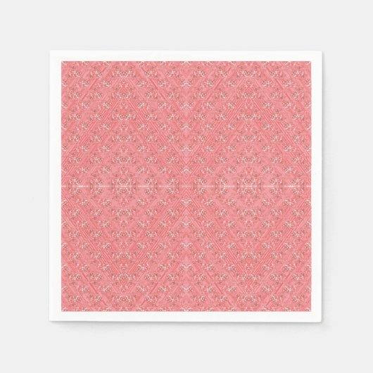 ein rosa Hintergrund mit einem Muster in der Mitte Serviette (Vorderseite)