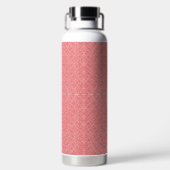 ein rosa Hintergrund mit einem Muster in der Mitte Trinkflasche (Rückseite)