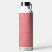 ein rosa Hintergrund mit einem Muster in der Mitte Trinkflasche (Vorderseite)