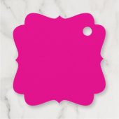 ein rosa Hintergrund mit Geschenkanhänger (Rückseite)