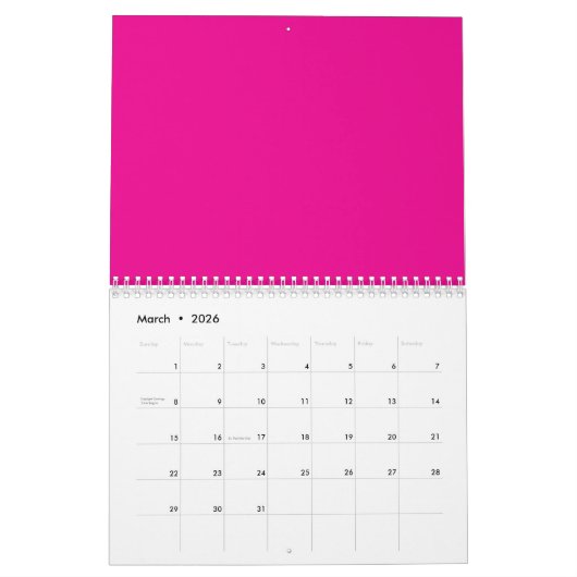 ein rosa Hintergrund mit Kalender (Mär 2026)