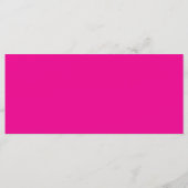 ein rosa Hintergrund mit Menükarte (Rückseite)