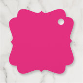 ein rosa Hintergrund mit schwarz Geschenkanhänger (Rückseite)