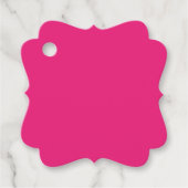 ein rosa Hintergrund mit schwarz Geschenkanhänger (Vorderseite)