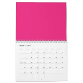ein rosa Hintergrund mit schwarz Kalender (Mär 2027)