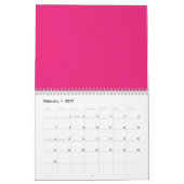 ein rosa Hintergrund mit schwarz Kalender (Feb 2027)