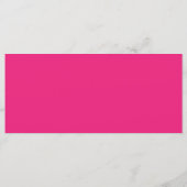 ein rosa Hintergrund mit schwarz Menükarte (Rückseite)