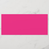 ein rosa Hintergrund mit schwarz Menükarte (Vorderseite)