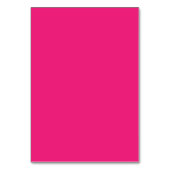 ein rosa Hintergrund mit schwarz Tischnummer (Rückseite)