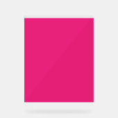 ein rosa Hintergrund mit schwarzem Rand Acrylschild (Vorderseite)