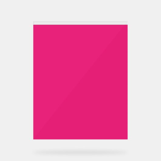 ein rosa Hintergrund mit schwarzem Rand Acrylschild (Vorderseite)