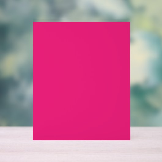 ein rosa Hintergrund mit schwarzem Rand Acrylschild (Neutral)