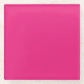 ein rosa Hintergrund mit schwarzem Rand Glasuntersetzer (Vorderseite)