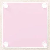ein rosa Hintergrund mit schwarzem Rand Glasuntersetzer (Rückseite)