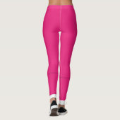 ein rosa Hintergrund mit schwarzem Rand Leggings (Rückseite)