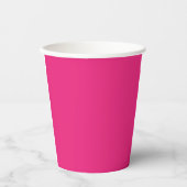 ein rosa Hintergrund mit schwarzem Rand Pappbecher (Vorderseite)