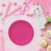 ein rosa Hintergrund mit schwarzem Rand Pappteller (Party)